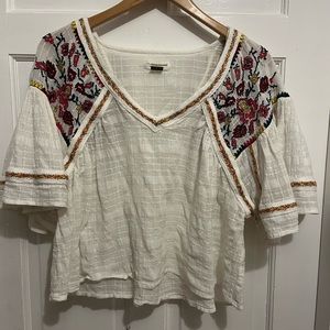 Anthropologie Pilcro Embroidered Blouse